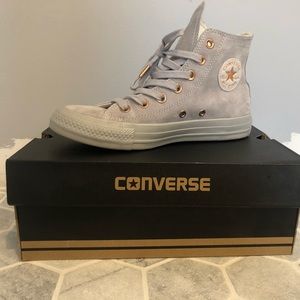 Rose Gold + Suede Converse